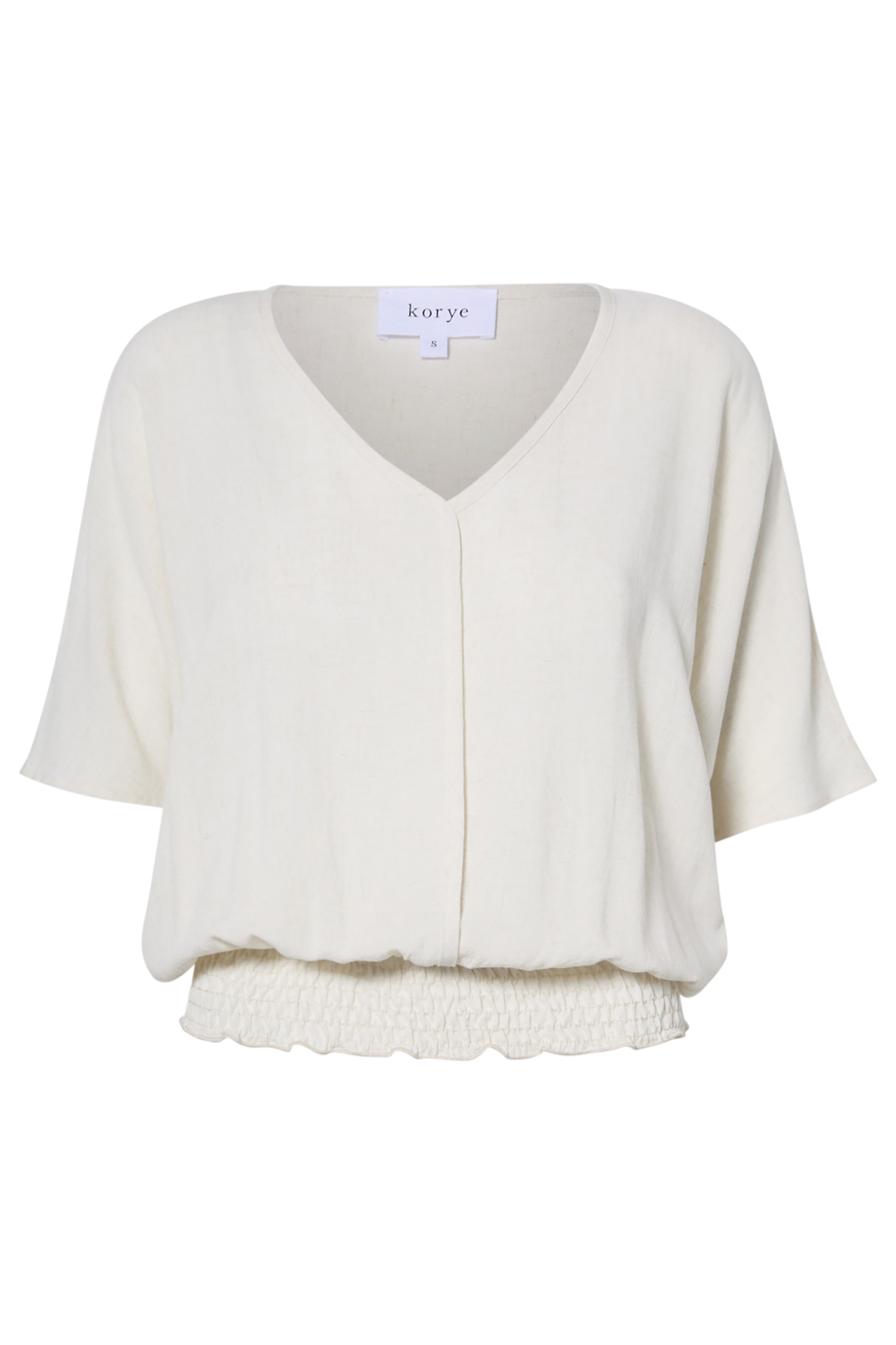 Smocked Linen Top