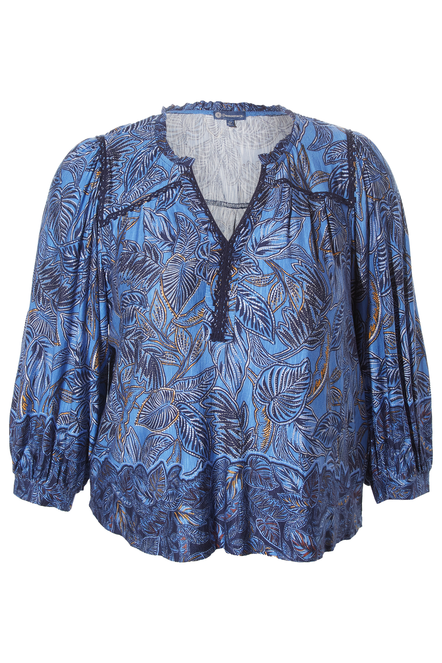 Democracy Tropical Print Blouse