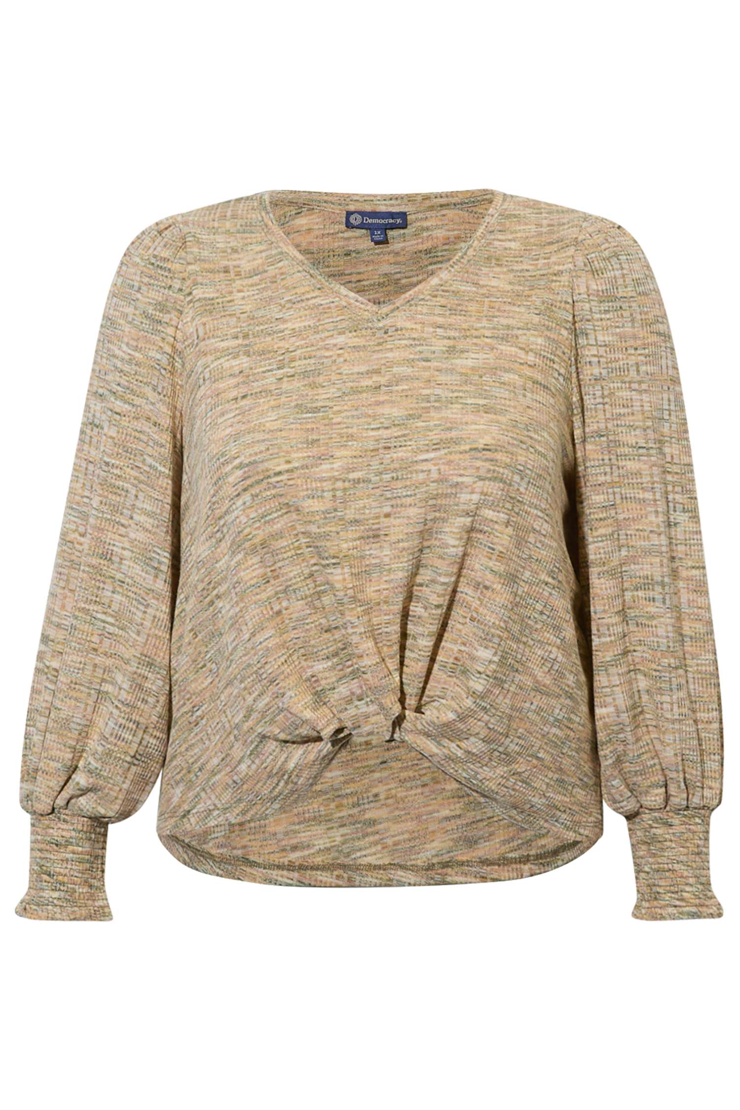 Democracy Long Smocked Sleeve Top