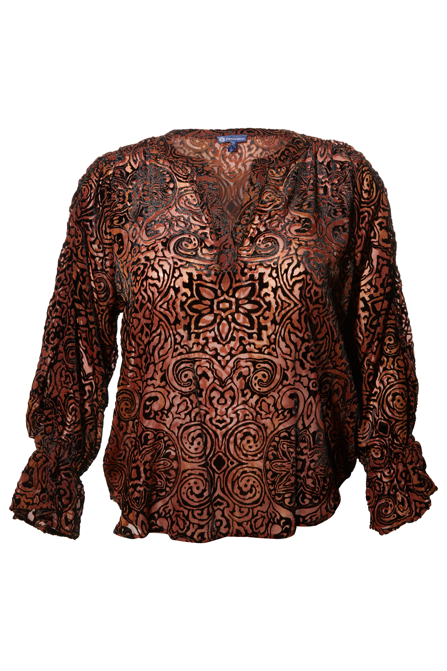 Democracy Velvet Burnout Blouse
