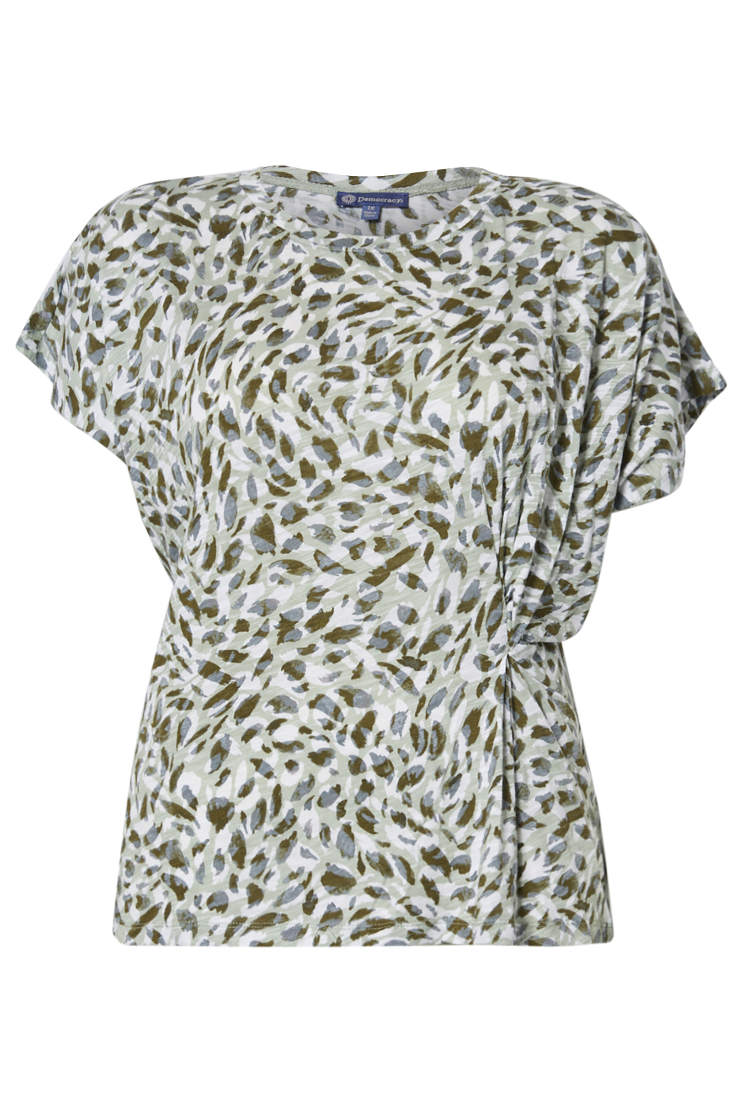 Democracy Printed Short Sleeve Top