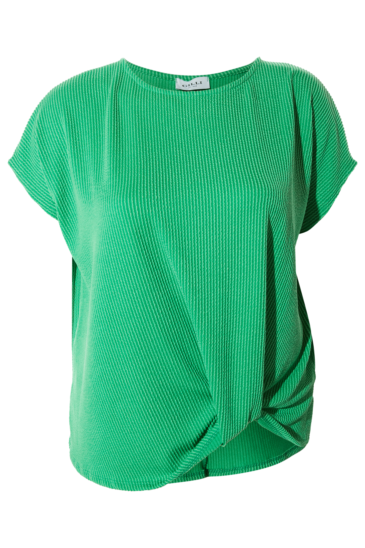 Textured Side Hem Twist Top