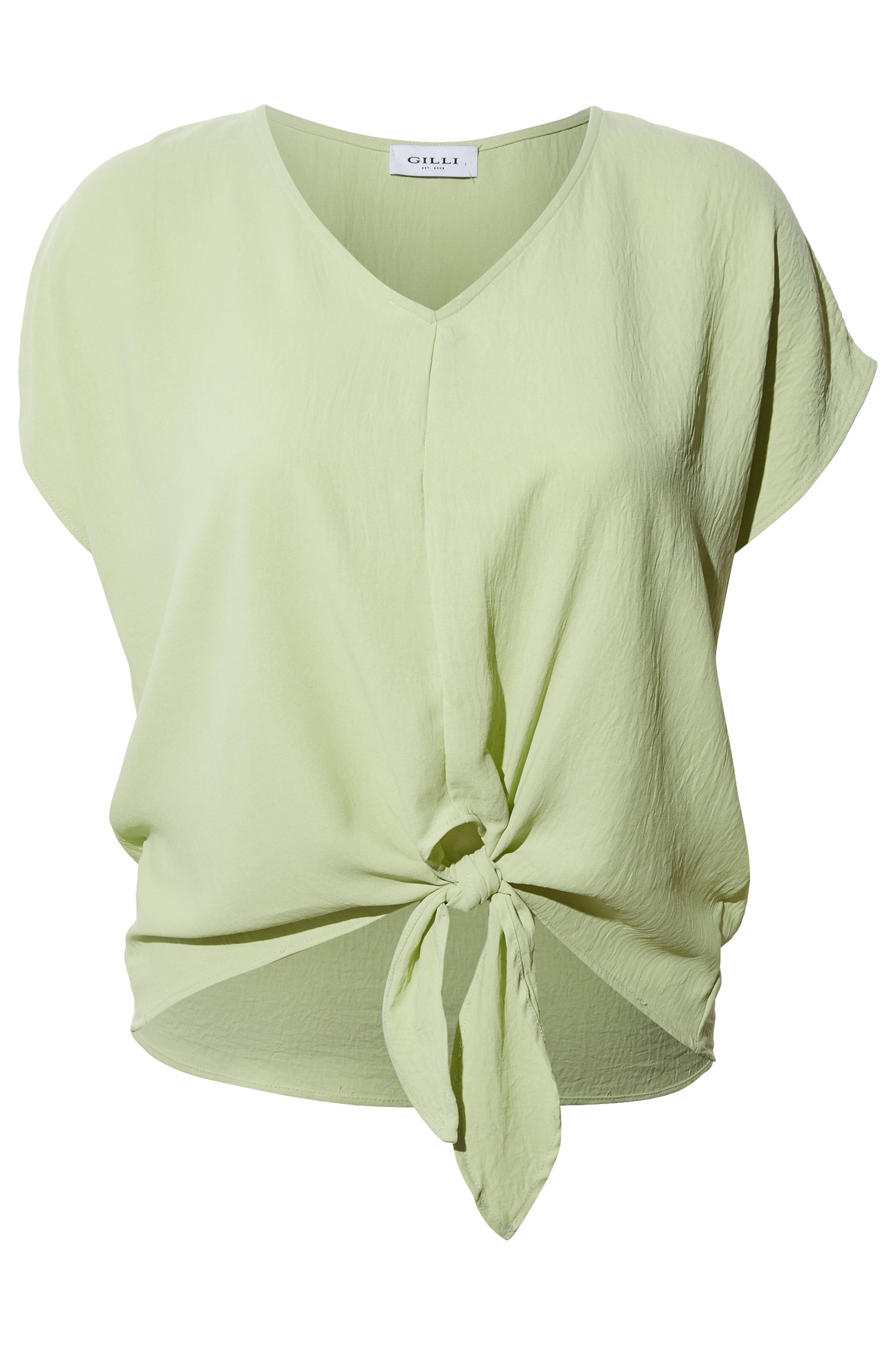 V Neck Tie Front Top