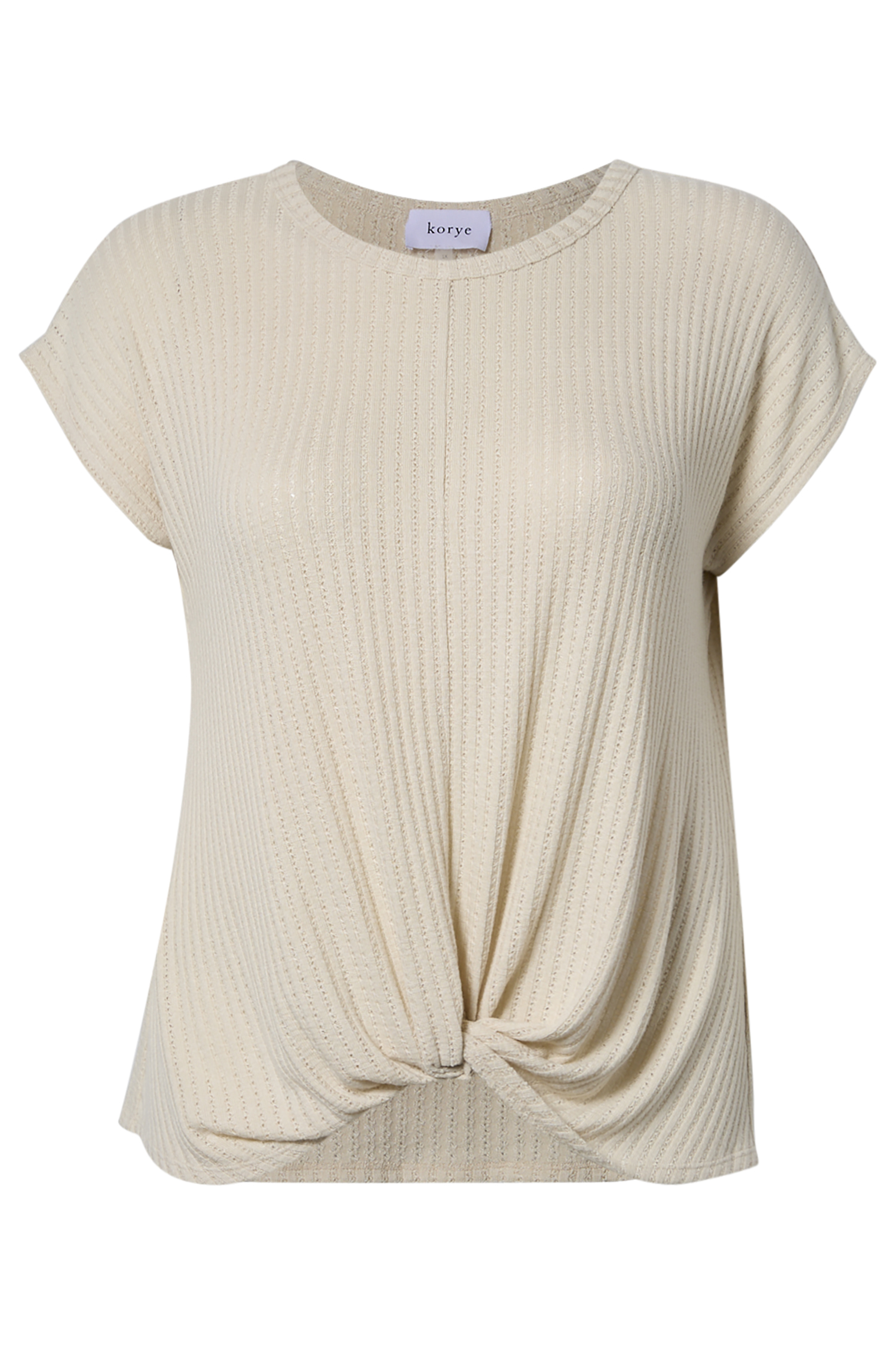 Twist Hem Textured Top