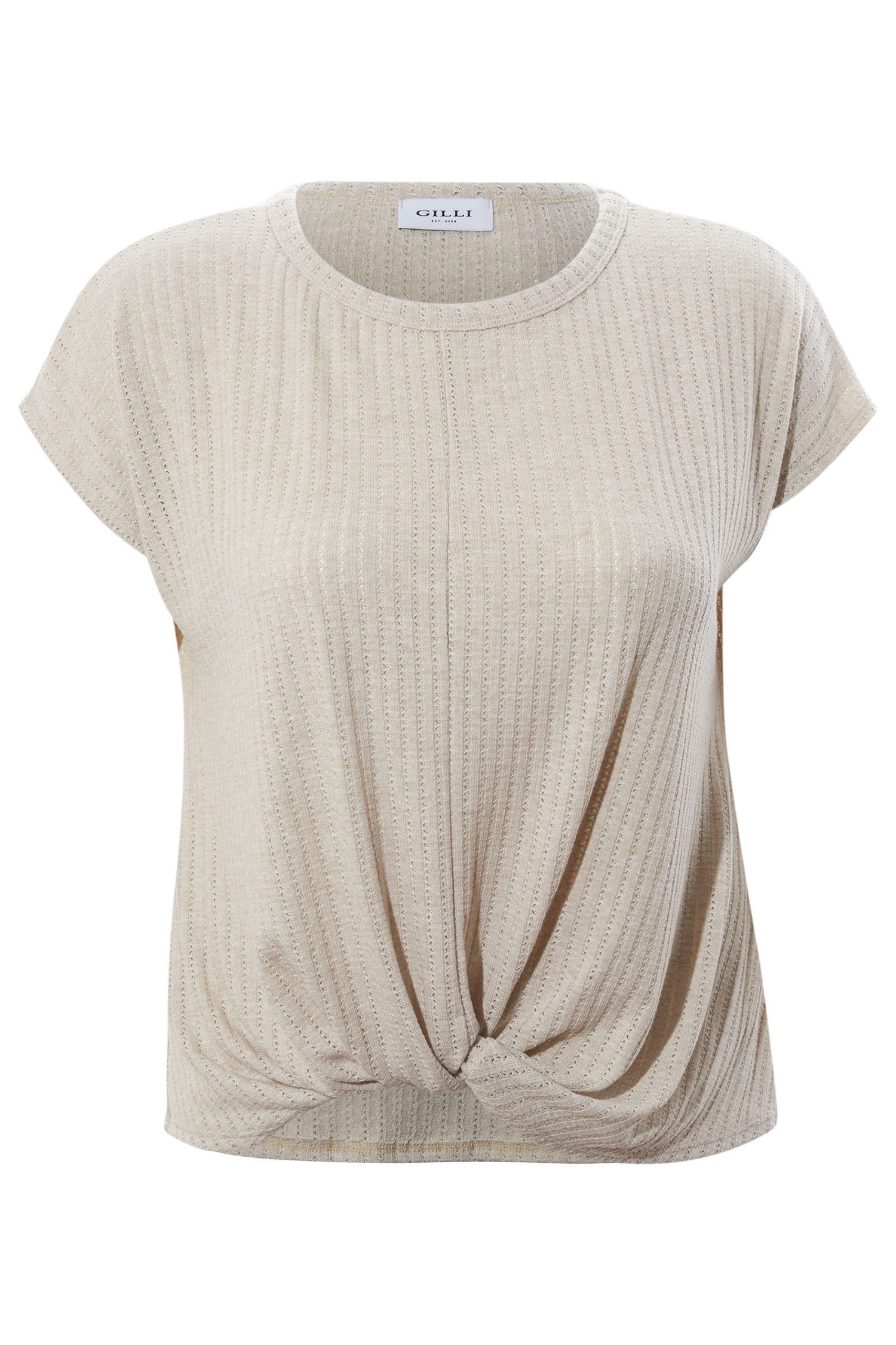 Twist Hem Textured Top