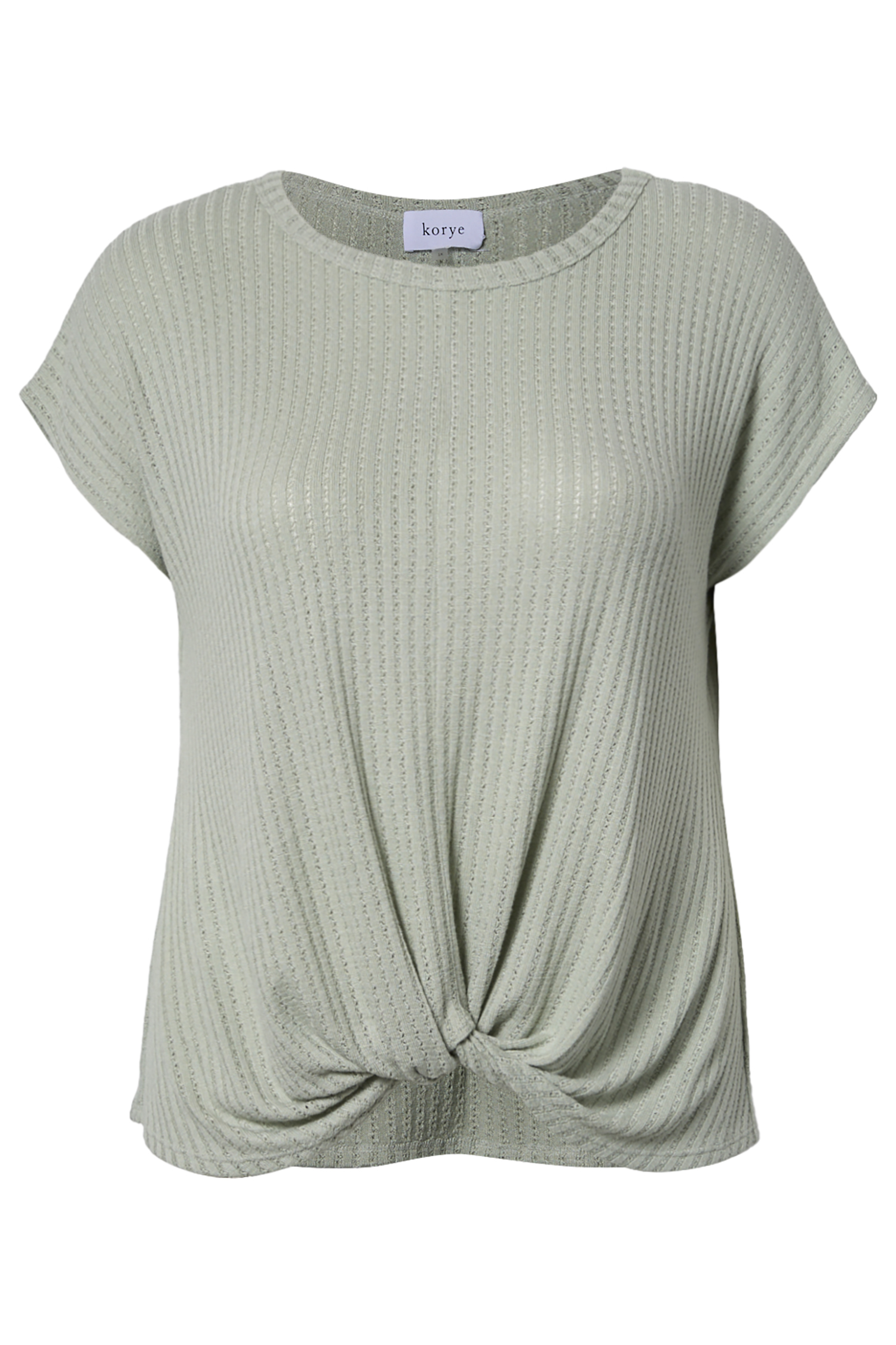 Twist Hem Textured Top