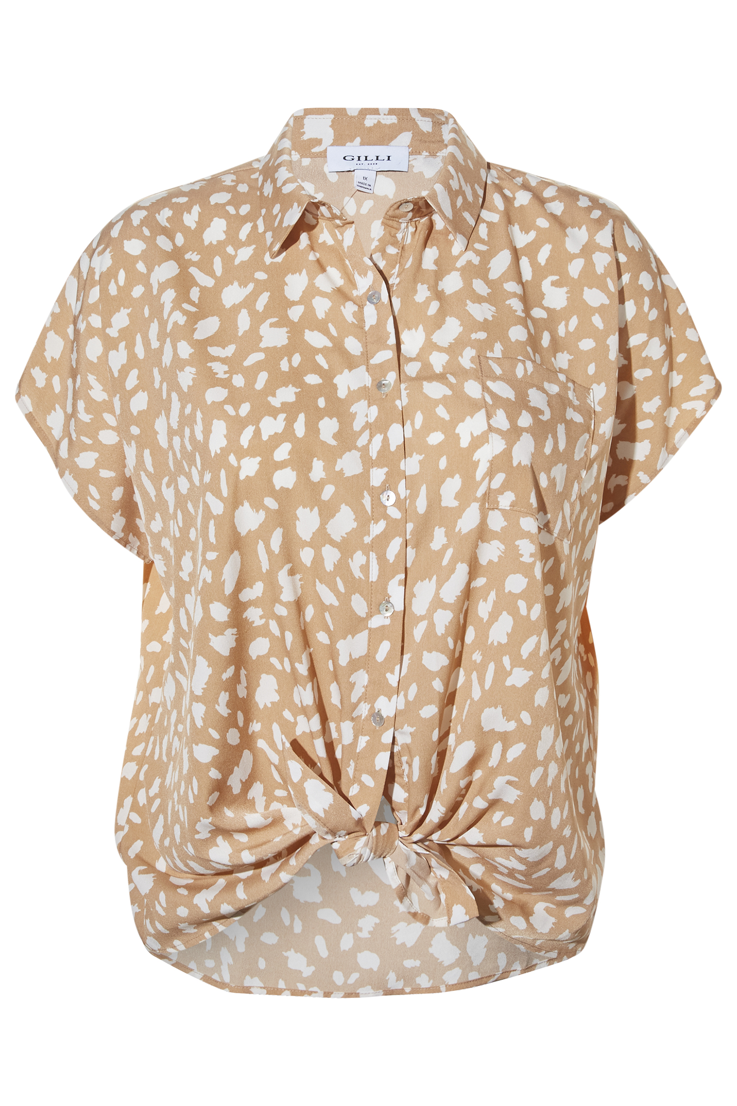 Tie Front Button Up