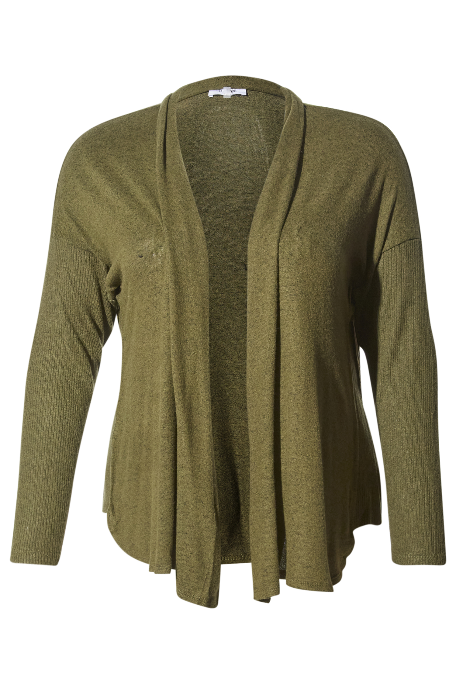 Ribbed Contrast Cardigan
