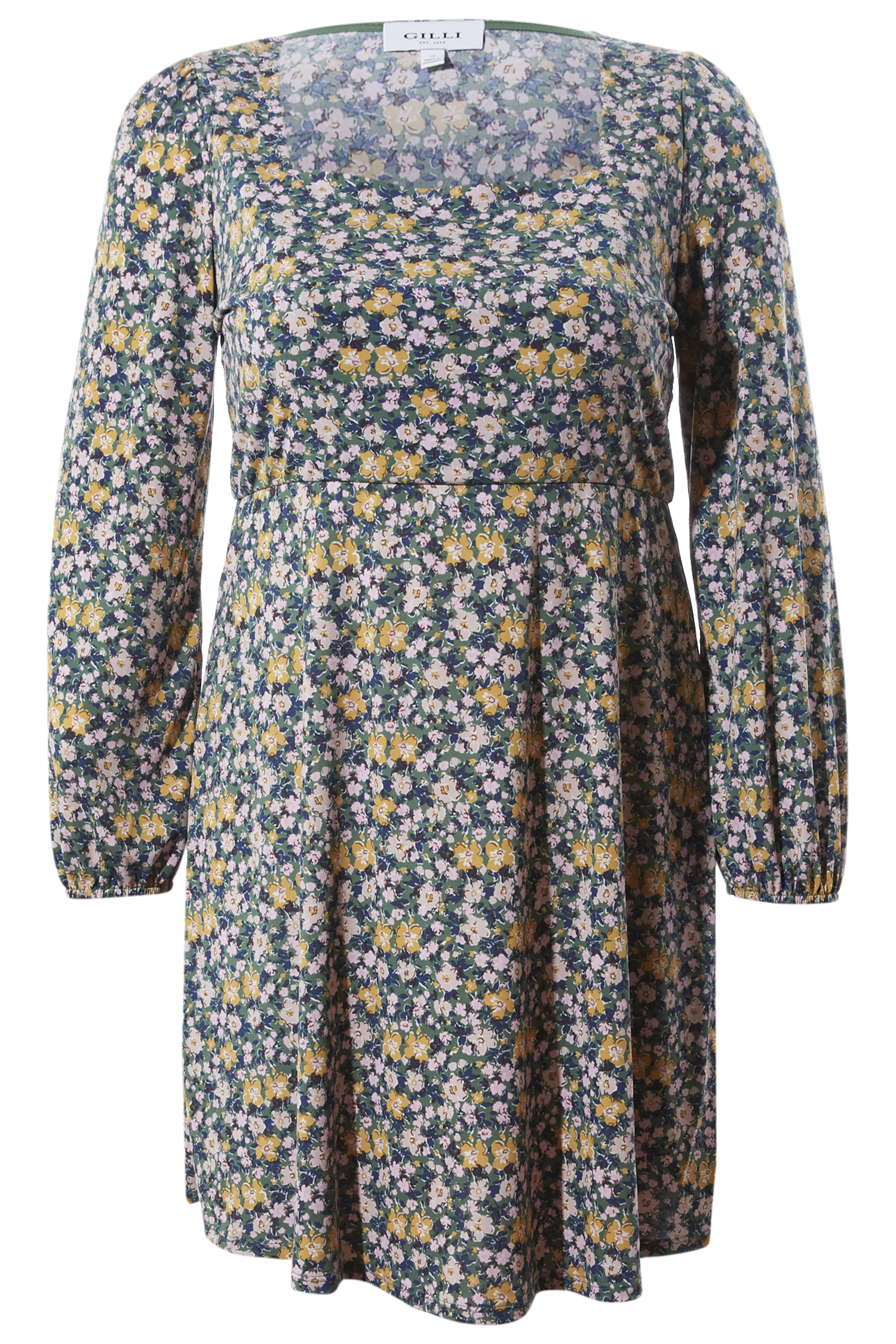 Long Sleeve Floral Mini Dress