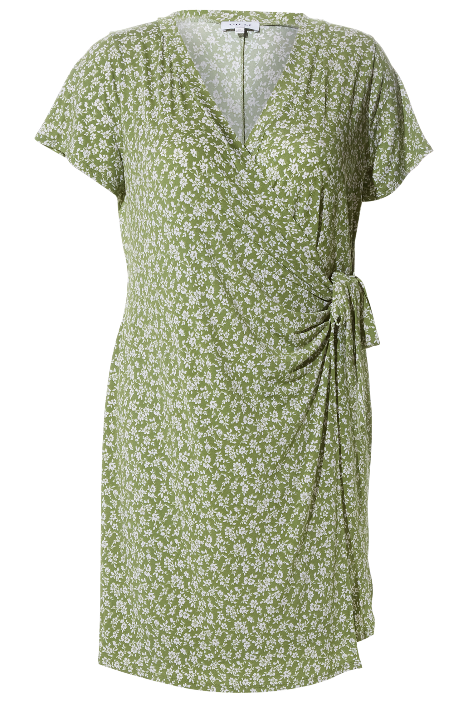 Floral Faux Wrap Dress