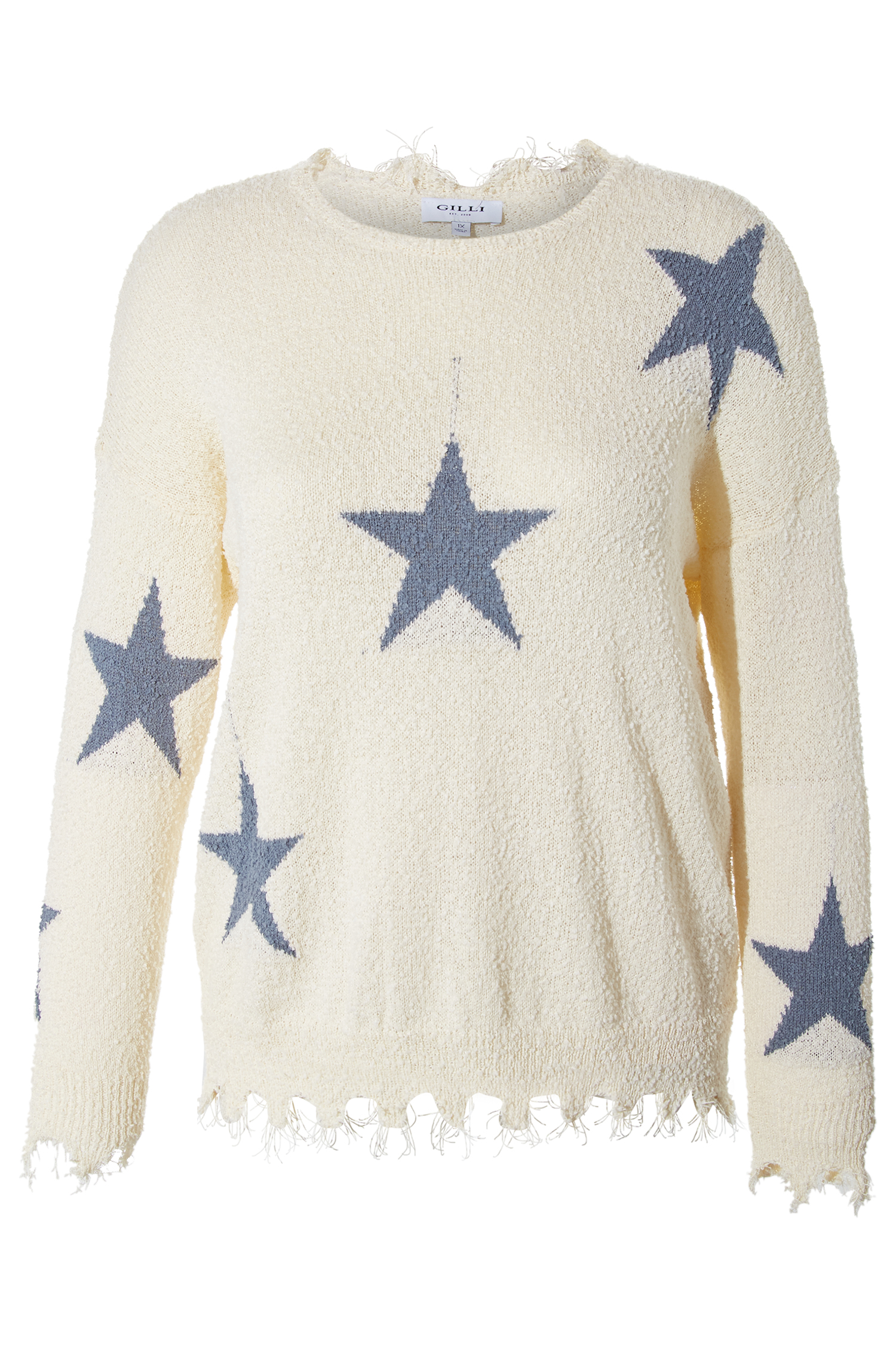 Distressed Star Sweater
