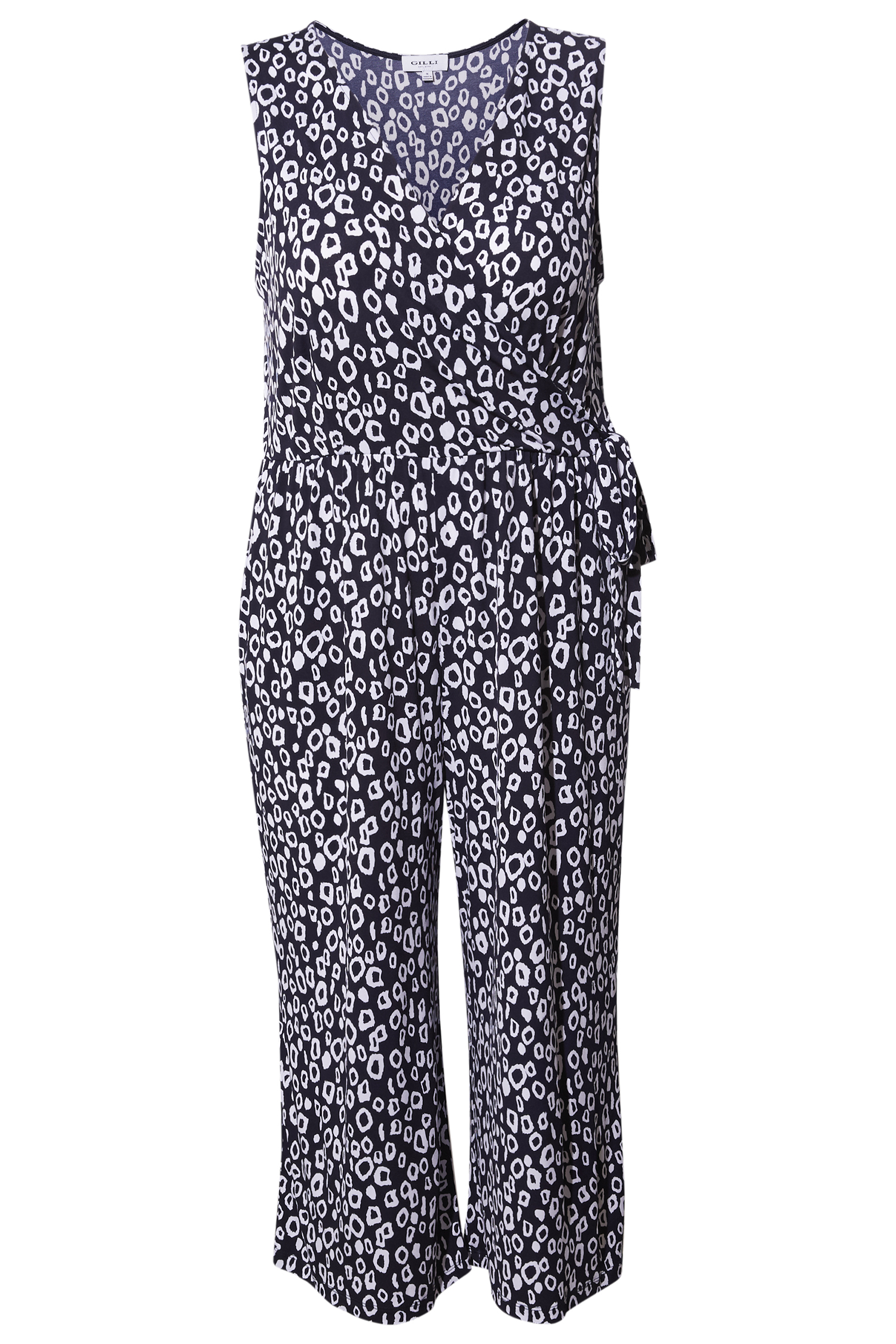 Surplice Side Tie Cropped Jumpsuit