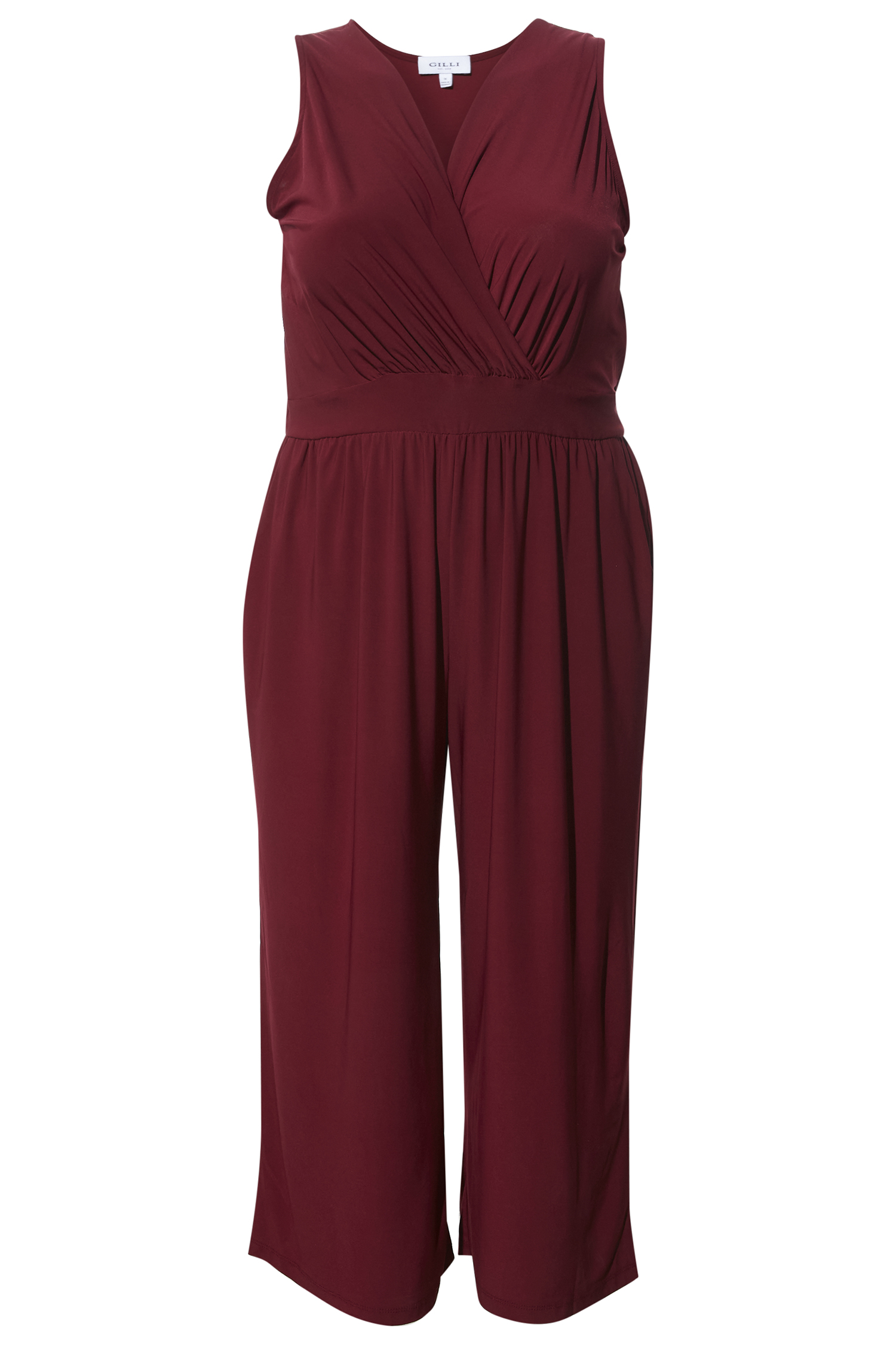 Elsa Cropped Surplice Sleeveless Jumpsuit
