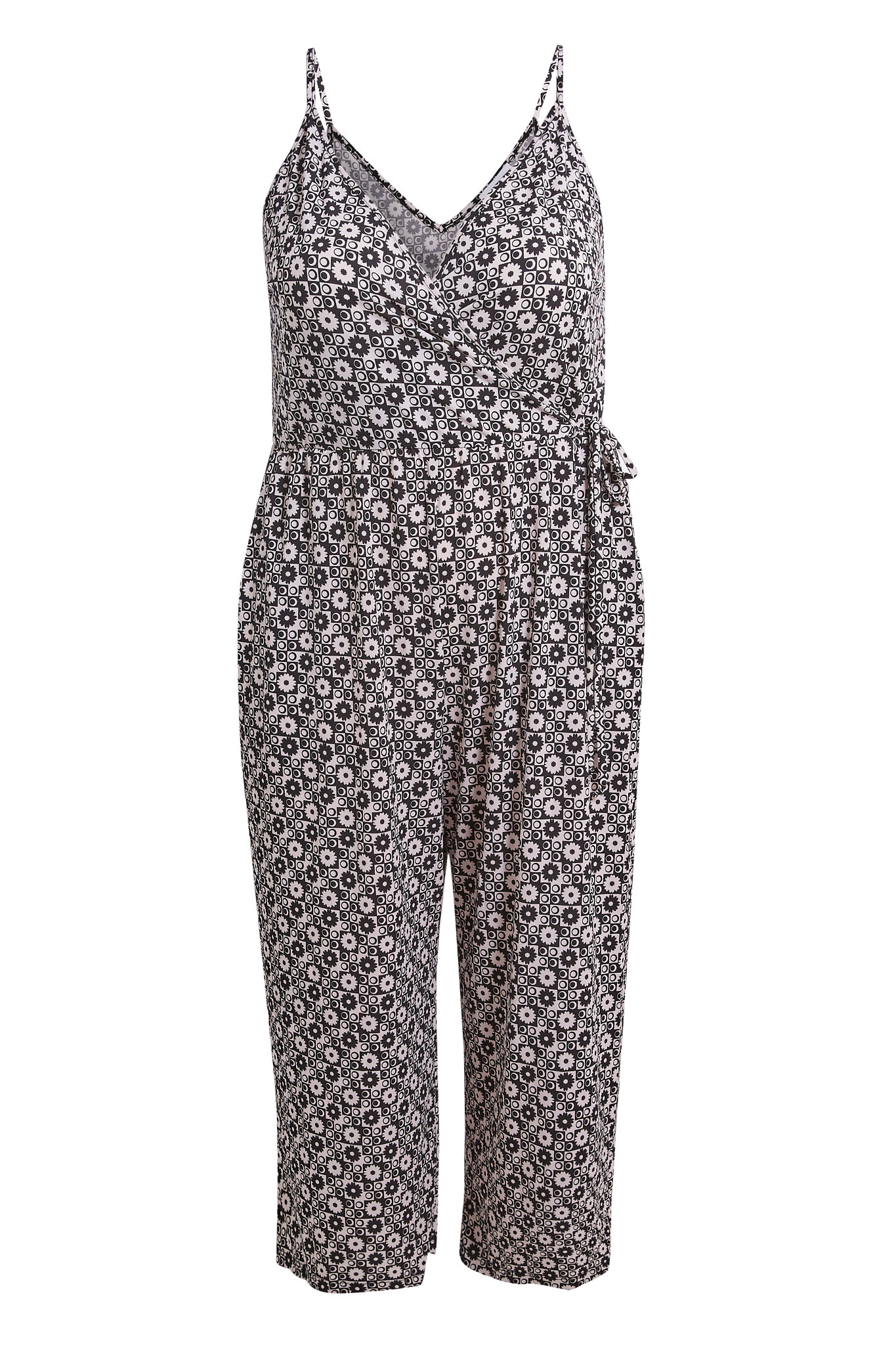 Surplice Multi Printed Jumpsuit