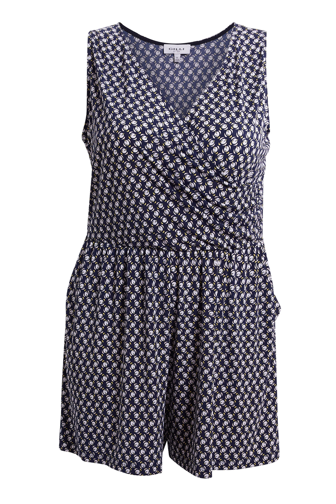Printed Surplice Romper