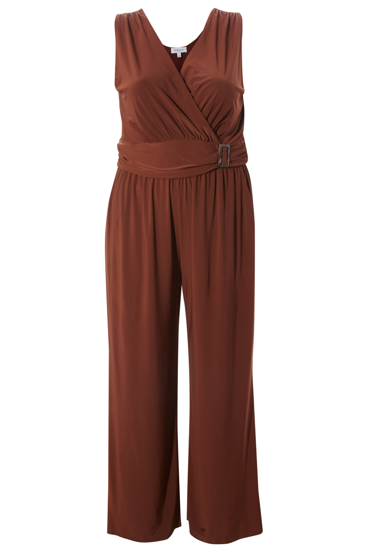 Belted Sleeveless Jumpsuit