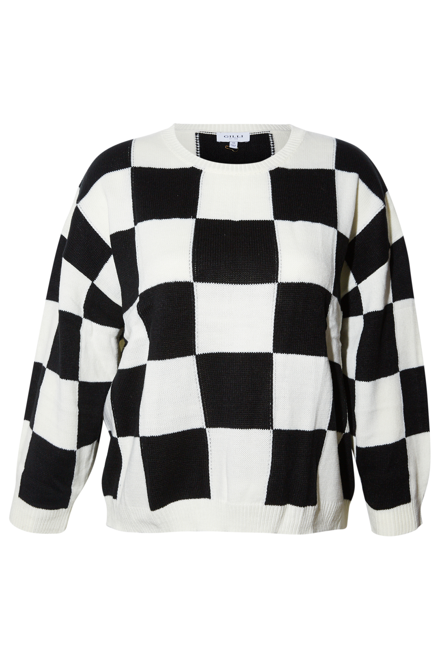 Checkered Print Sweater