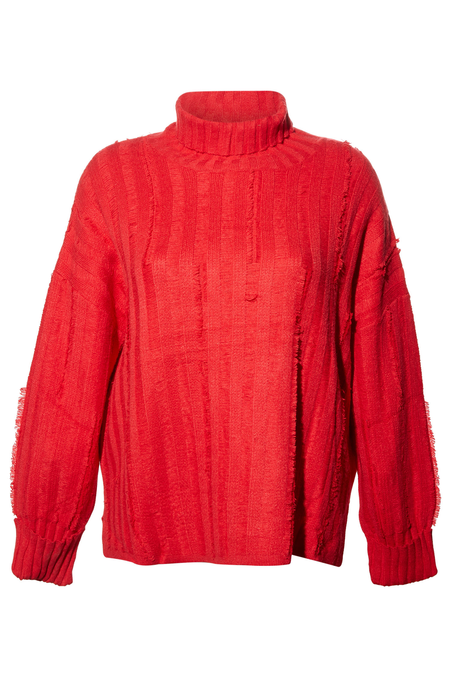 Cuffed Sleeves Turtleneck Sweater