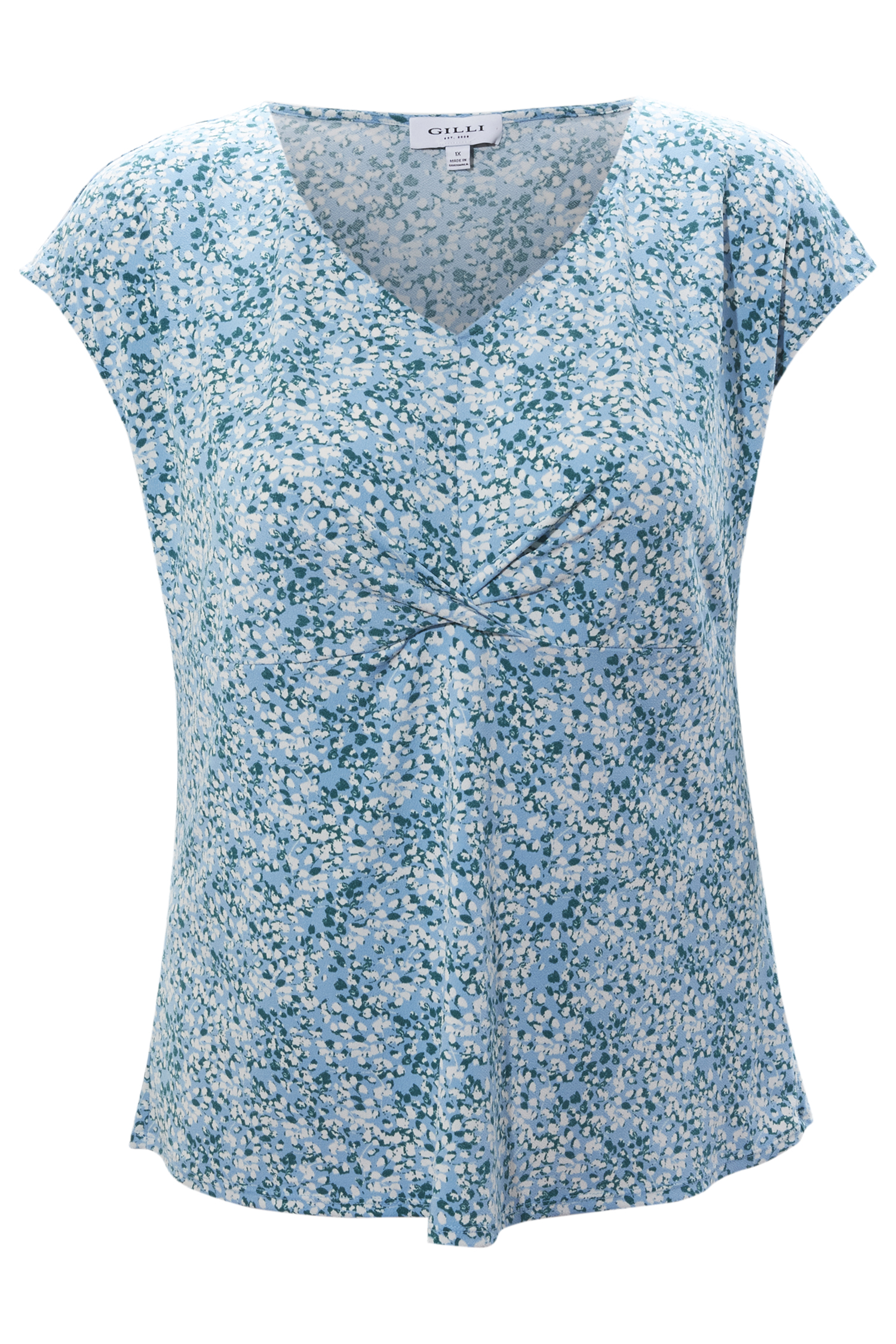 Short Sleeve Knot Front Top