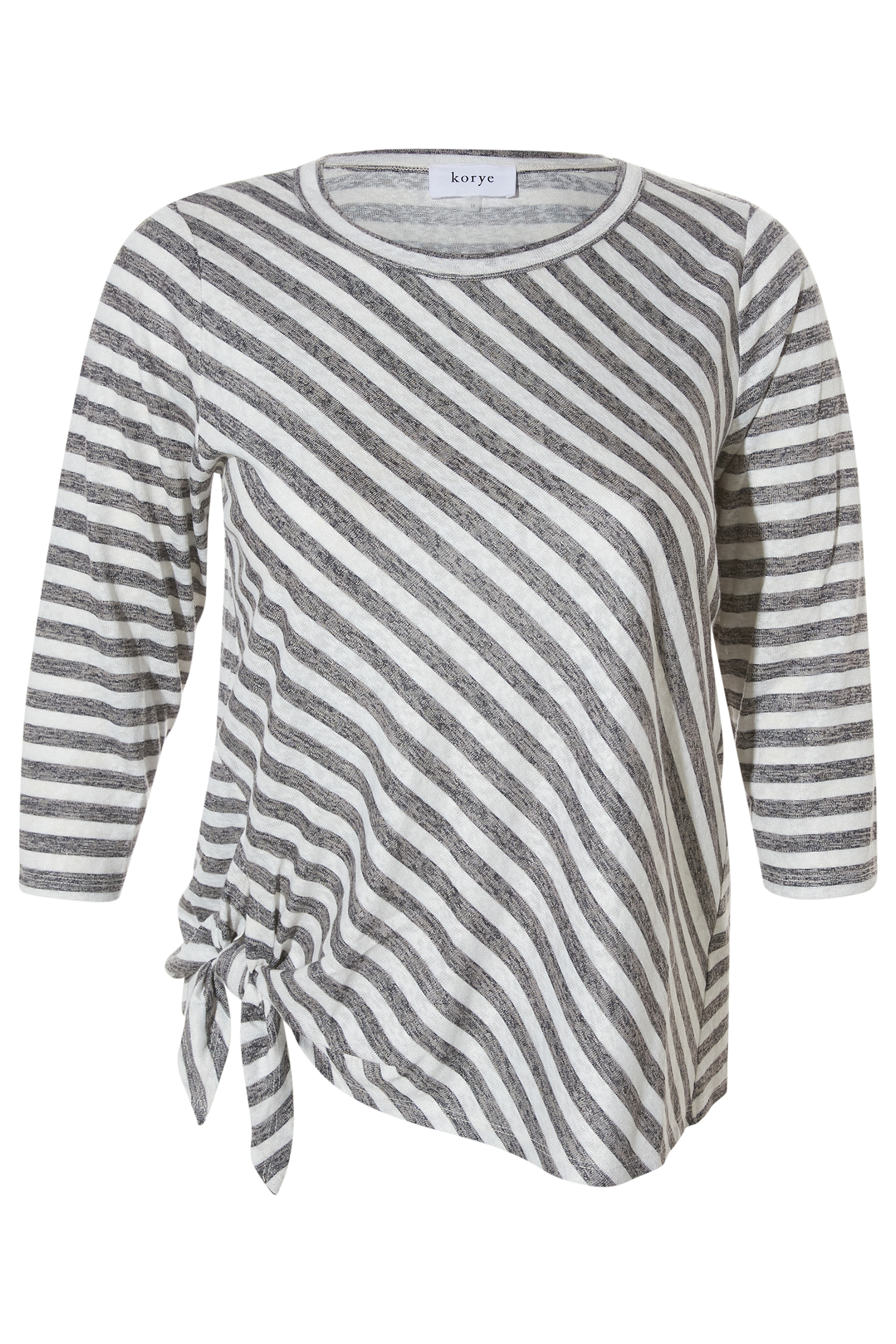 3/4 Sleeve Side Tie Top