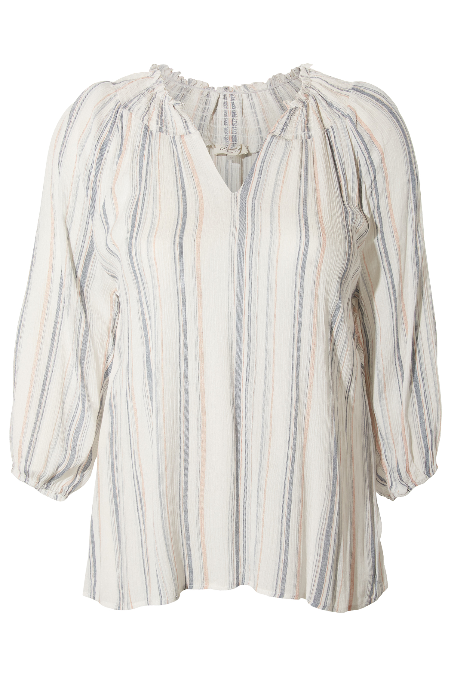 Three Quarter Sleeve Smocked Top