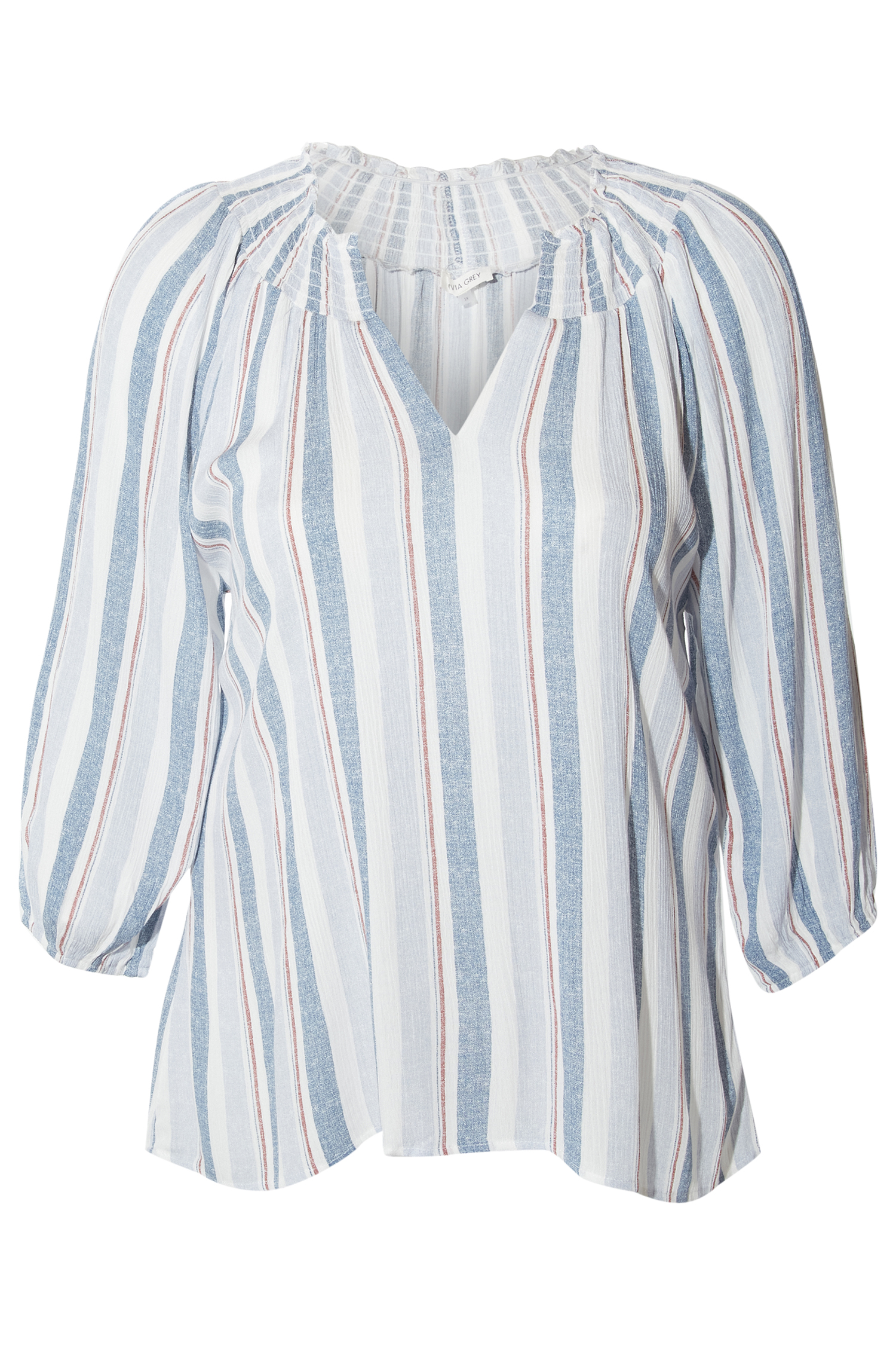 Three Quarter Sleeve Smocked Top