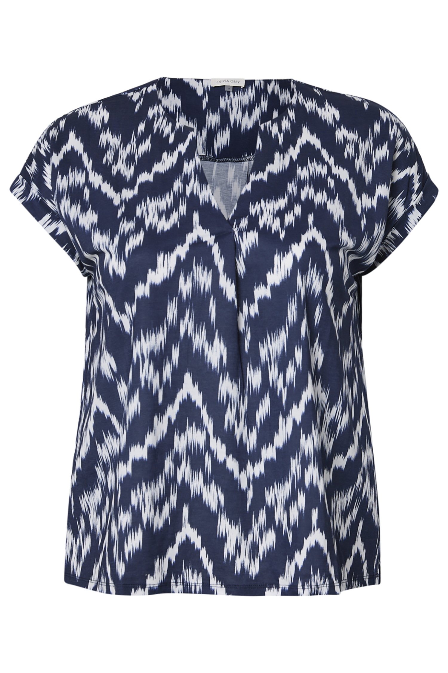 Printed Pleat Front Dolman Top