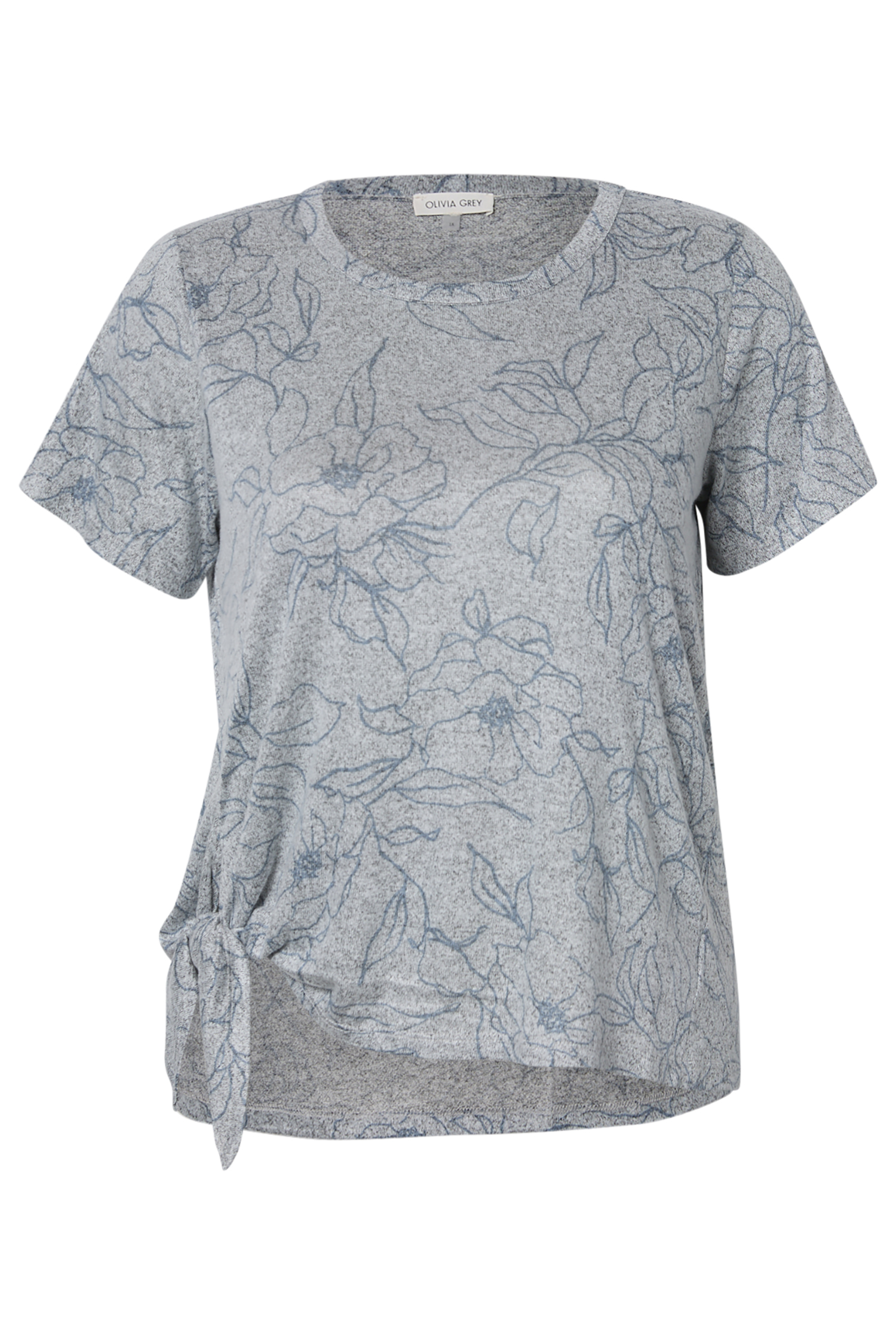 Printed Side Tie Tee