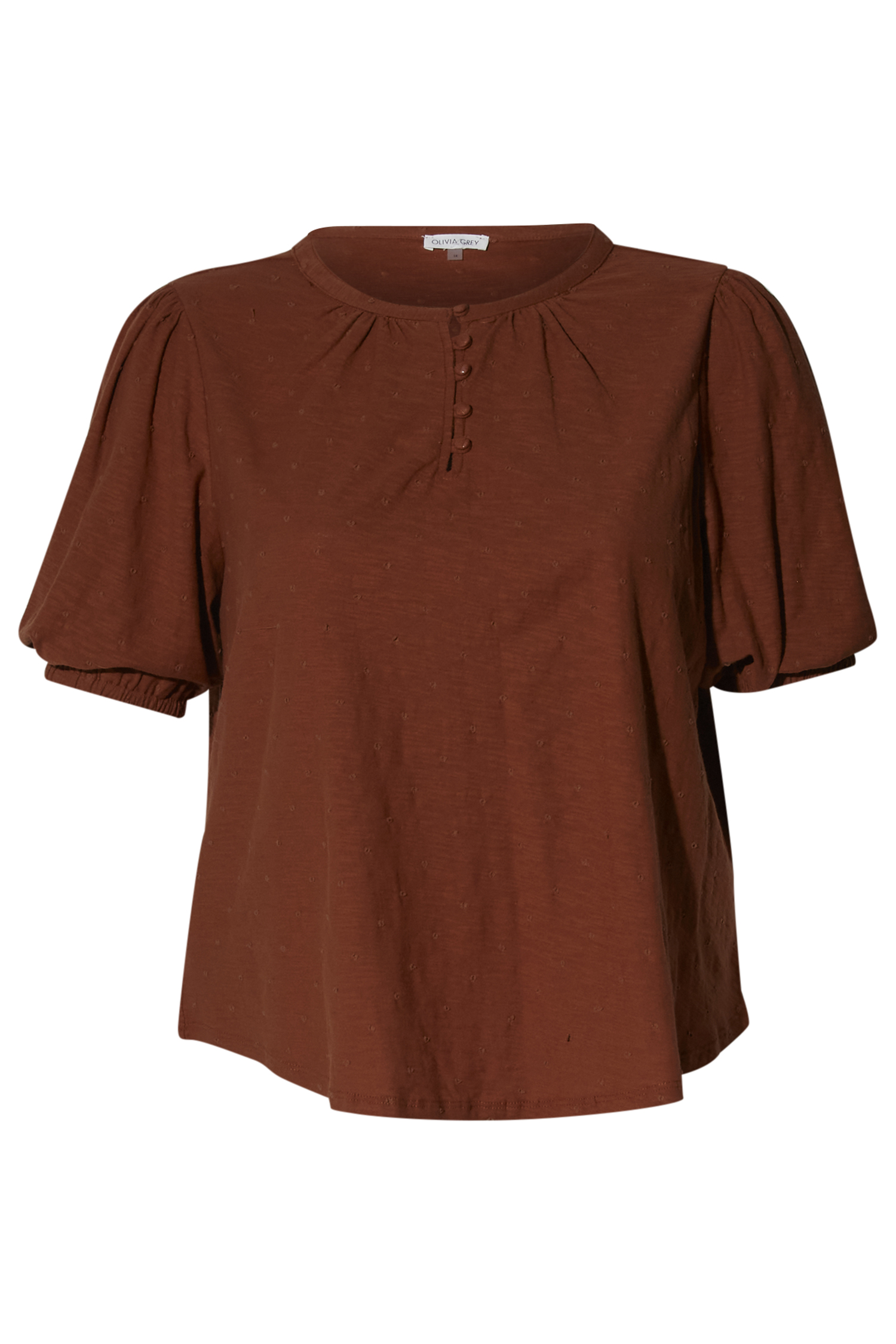 3/4 Sleeve Swiss Dot Top