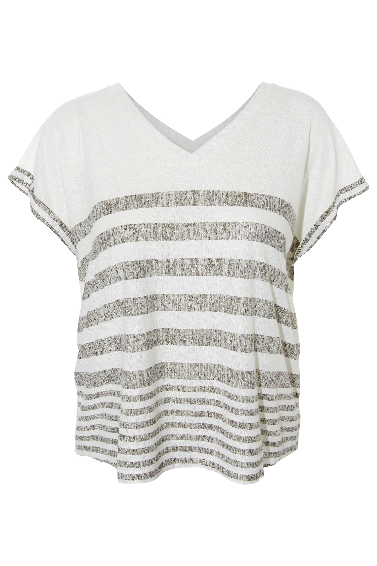 Double Caty Stripe Cuff Top