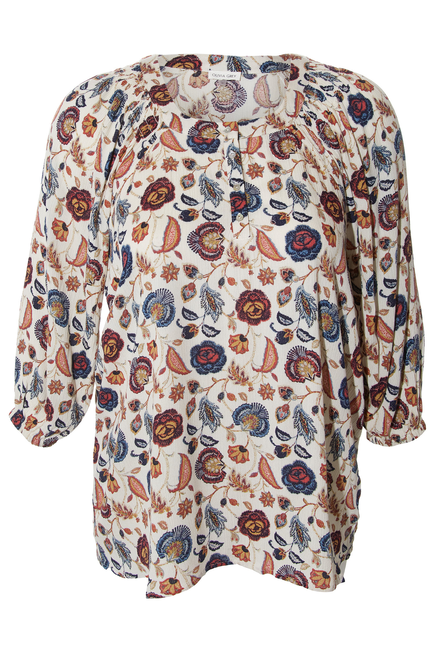 Floral 3/4 Raglan Top