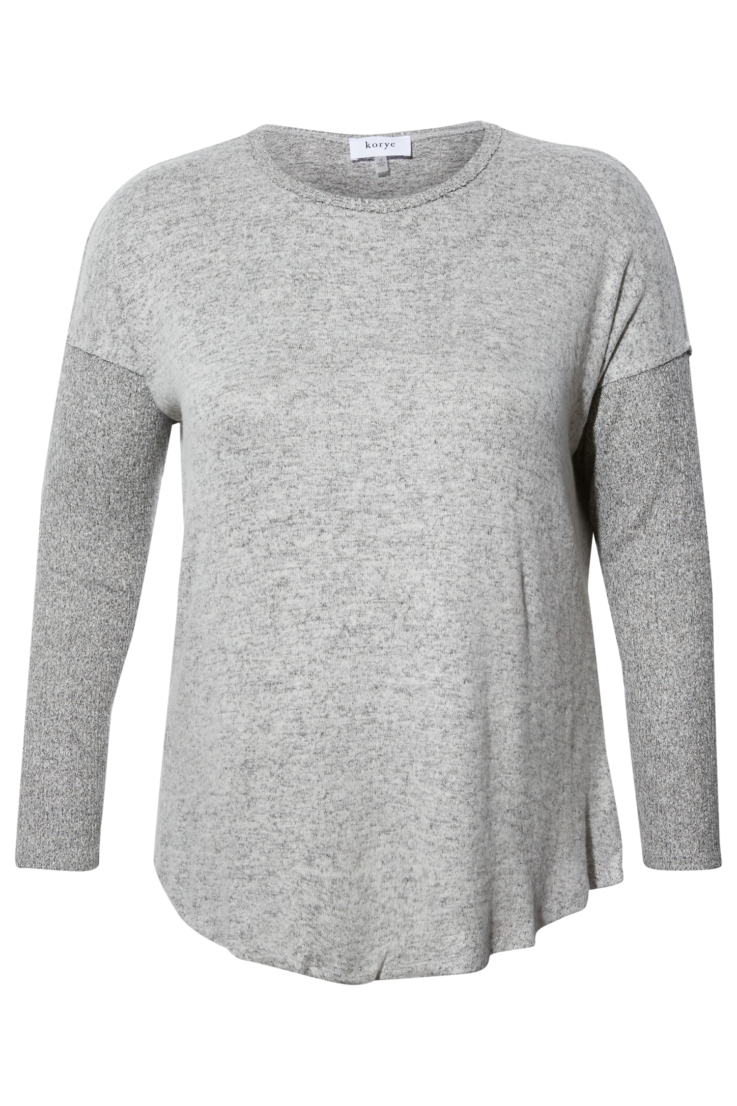 Long Sleeve Ribbed Contrast Top