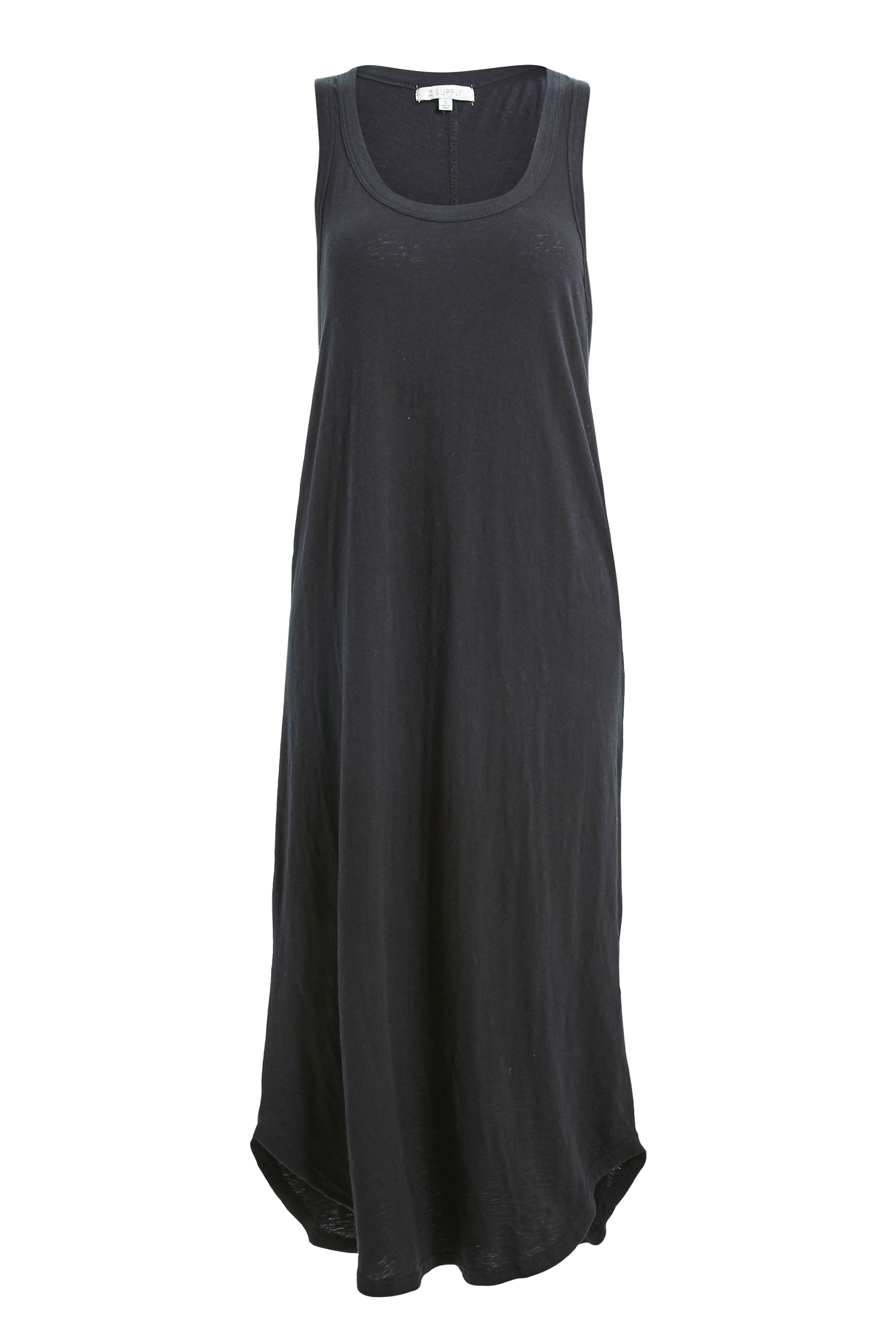 Curved Hem Tank Midi Dress