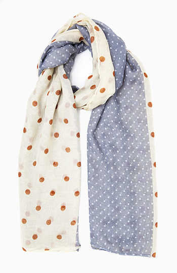 Polka Dot Stripe Scarf Slide 1