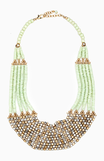 Tribal Beaded Statement Necklace Slide 1