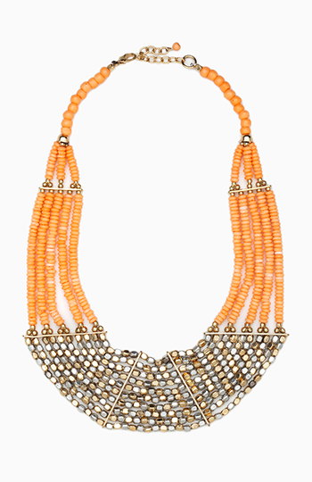 Tribal Beaded Statement Necklace Slide 1