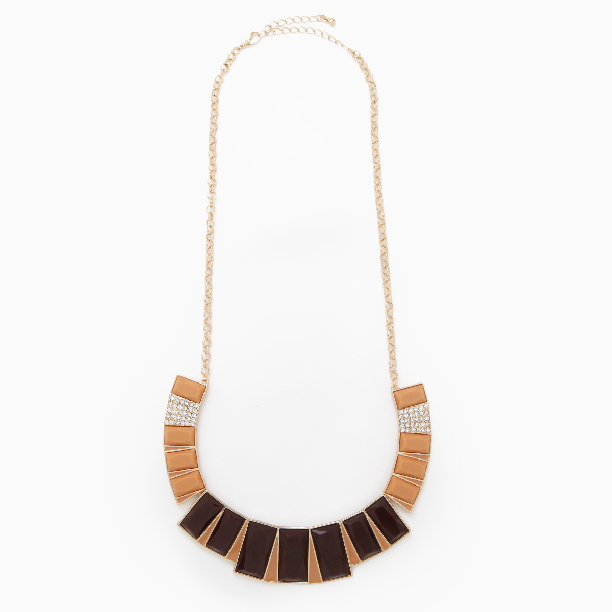 Piano Keys Necklace in Taupe DAILYLOOK