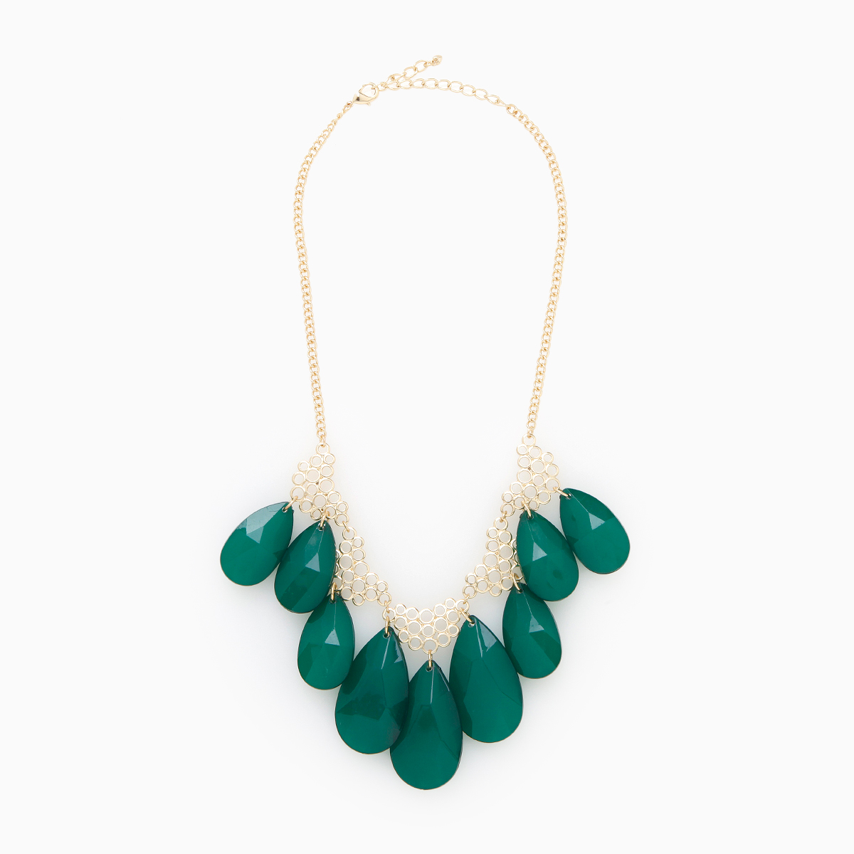 Chandelier Crystal Necklace in Green DAILYLOOK