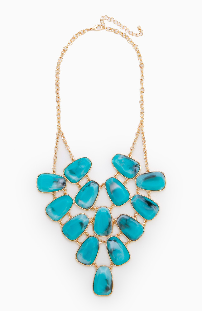 Bohemian Turquoise Statement Necklace in Turquoise DAILYLOOK