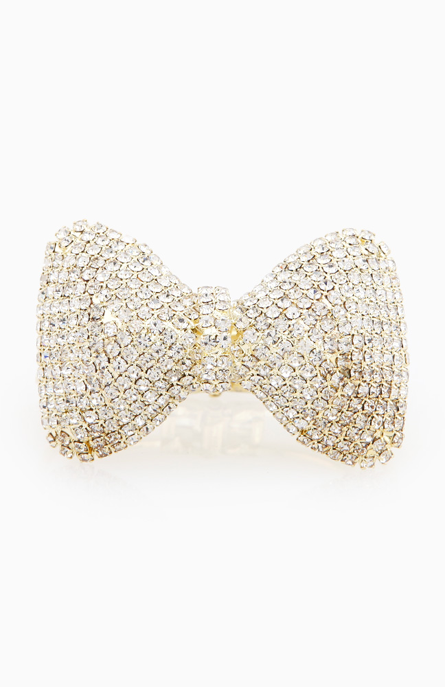 Crystal Bow Cuff Bracelet in Gold DAILYLOOK