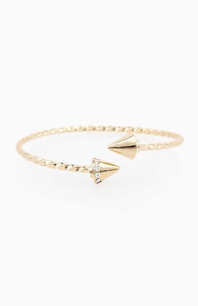 Embellished Stud Wrap Bracelet in Gold | DAILYLOOK