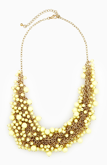 Lemon Beaded Necklace in Yellow | DAILYLOOK