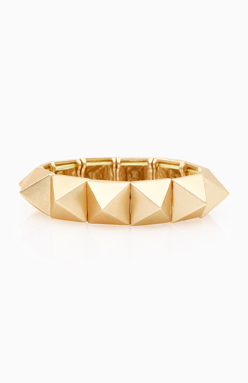 Solid Pyramid Stretch Bracelet Slide 1