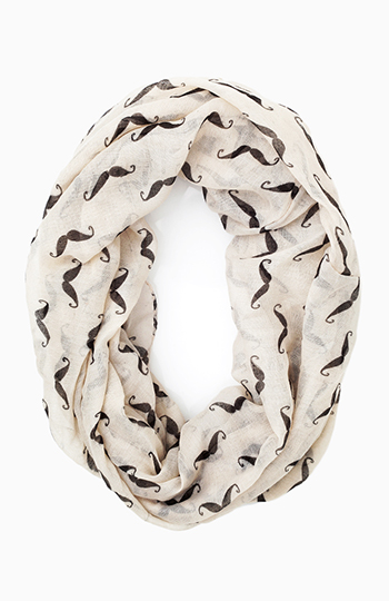 Moustache Infinity Scarf Slide 1