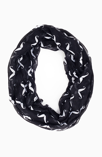 Moustache Infinity Scarf Slide 1