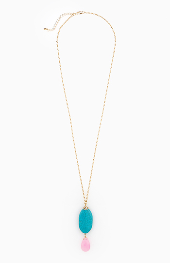 Stone Drop Necklace Slide 1