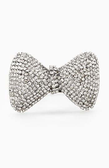 Crystal Bow Cuff Bracelet Slide 1