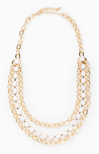 Stoned Chain Necklace Slide 1