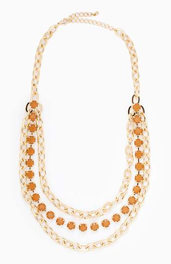 Stoned Chain Necklace Slide 1