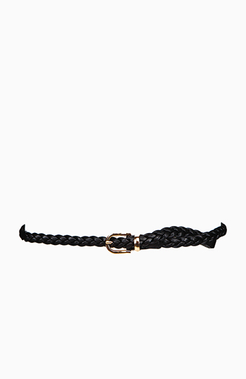 Braided Faux Leather Belt Slide 1